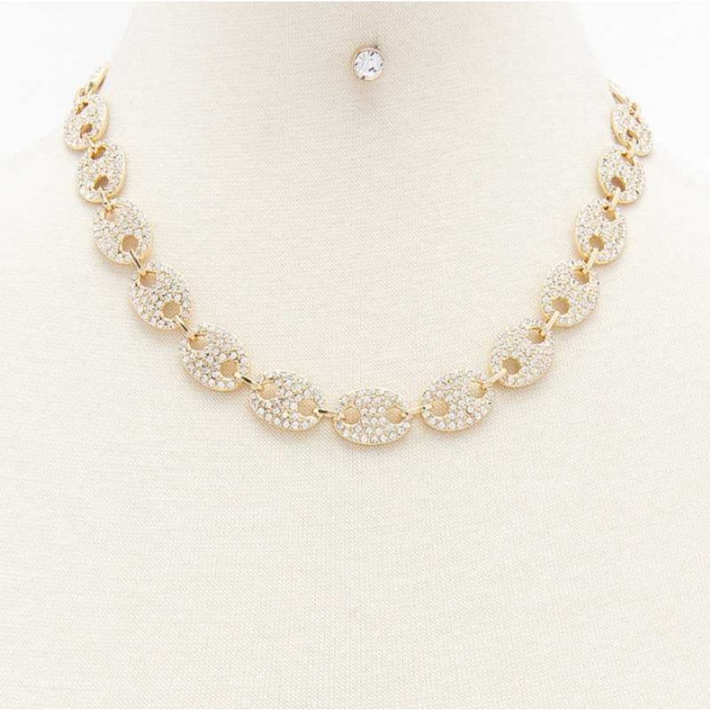 Rhinestone Necklace Set